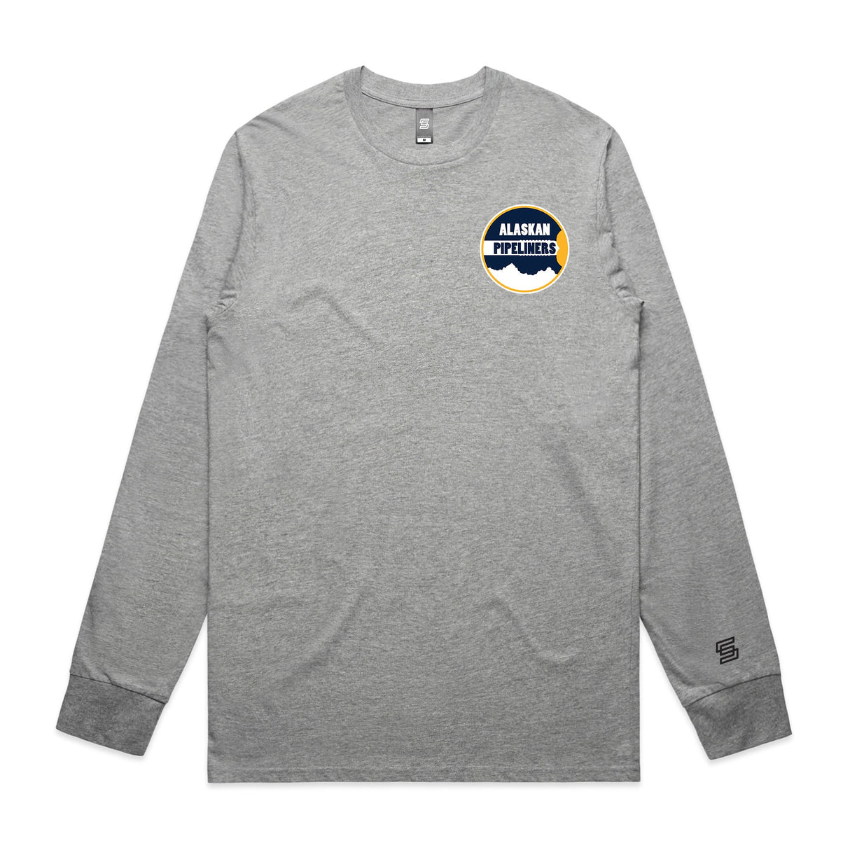 Alaskan Pipeliners  Gray Long Sleeve Tee