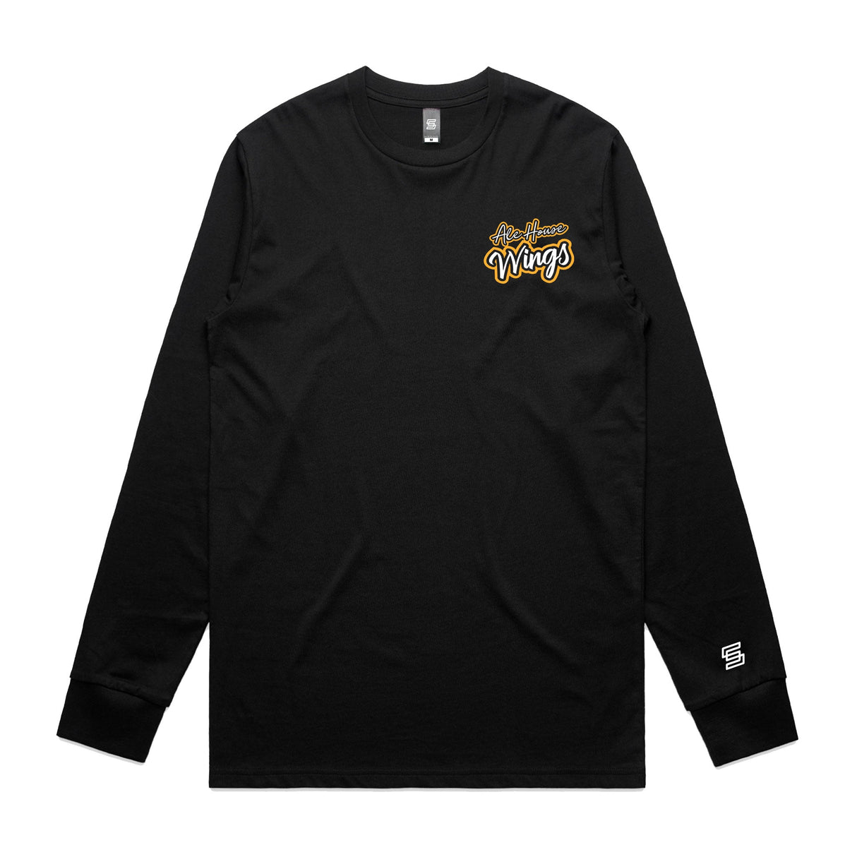 Ale House Wings  Black Long Sleeve Tee