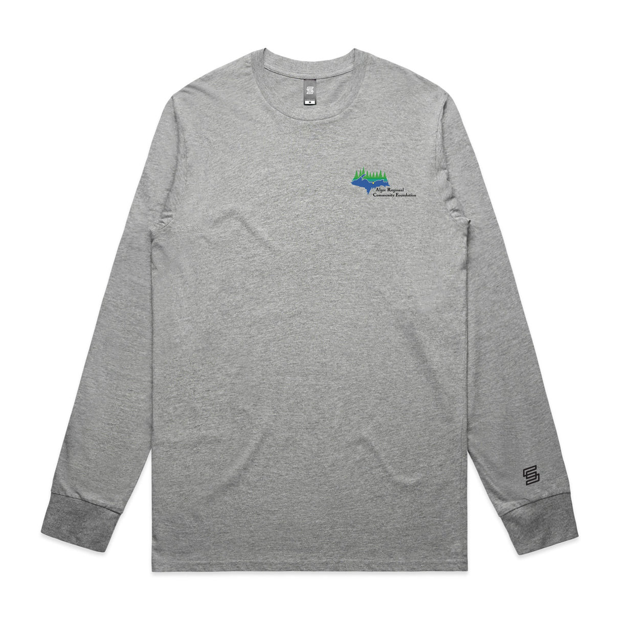 Alger Regional Community Foundation  Gray Long Sleeve Tee