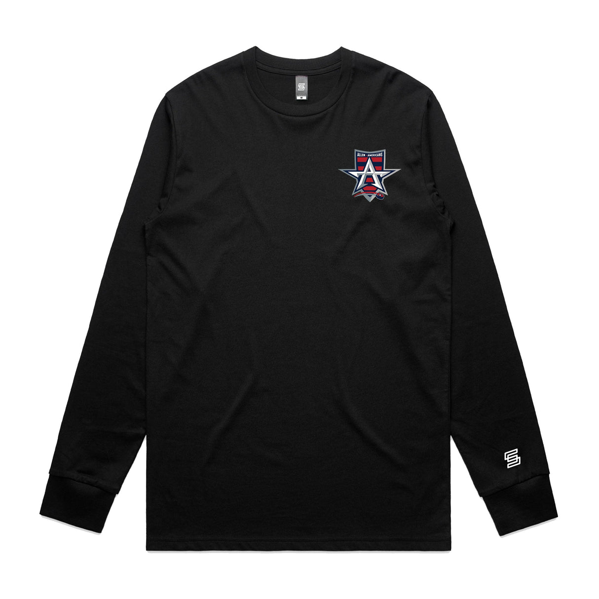 Allen Americans Kids  Black Long Sleeve Tee