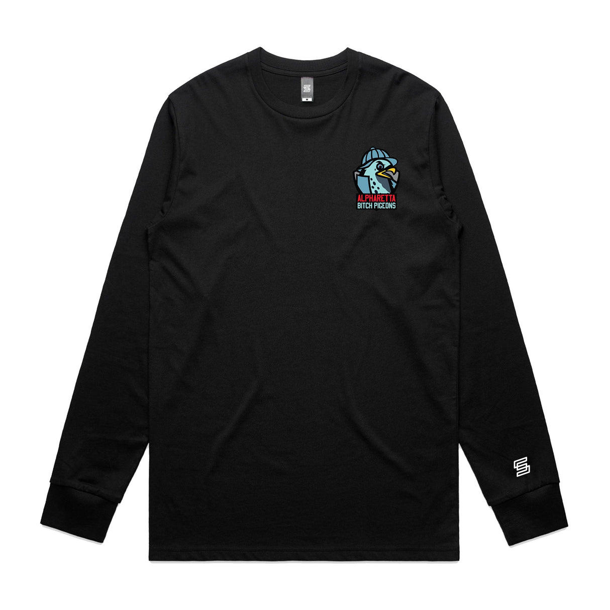 Alpharetta Bitch Pigeons  Black Long Sleeve Tee