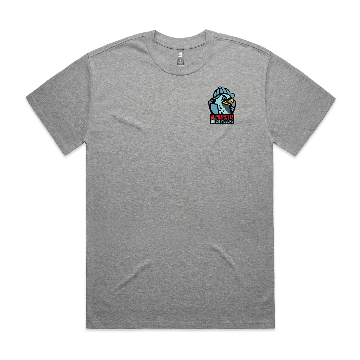 Alpharetta Bitch Pigeons  Gray Short Sleeve Tee