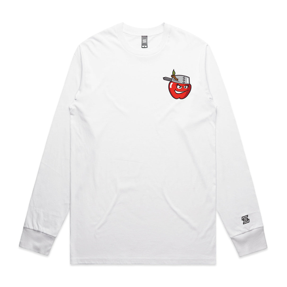 Apply Supply Company  White Long Sleeve Tee