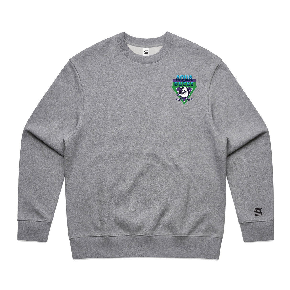 Aqua Ducks  Gray Crew