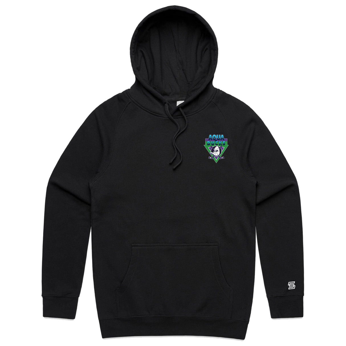 Aqua Ducks  Black Hoodie