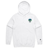 Aqua Ducks  White Hoodie