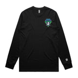 Aqua Ducks  Black Long Sleeve Tee