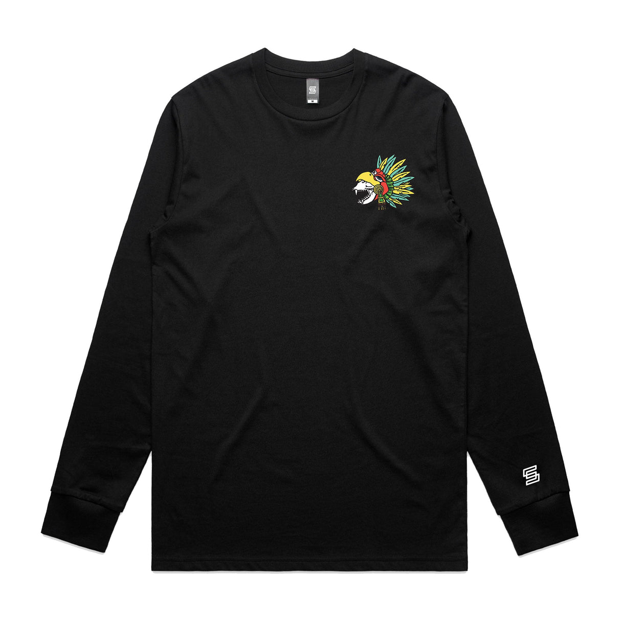 Aztecs  Black Long Sleeve Tee