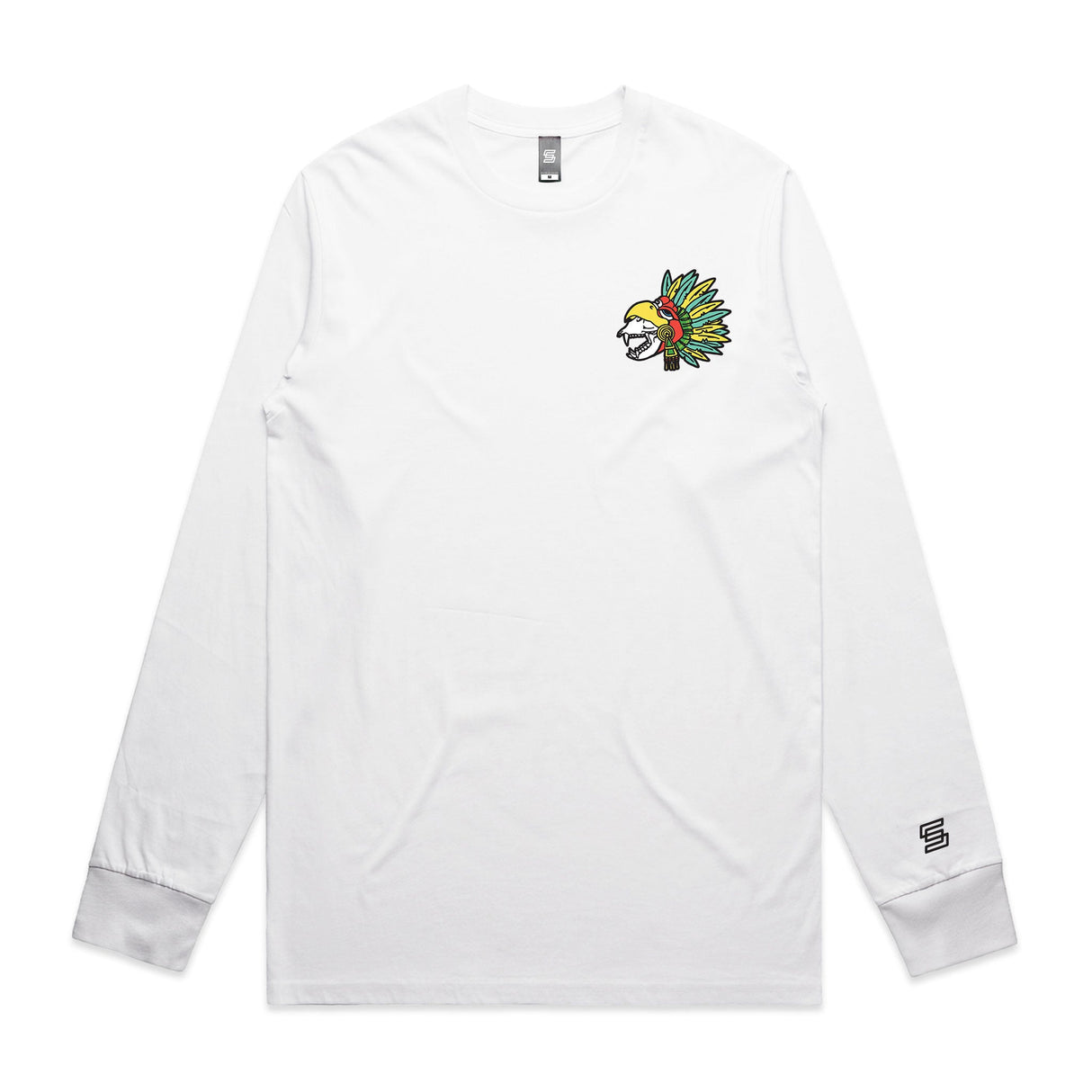 Aztecs  White Long Sleeve Tee