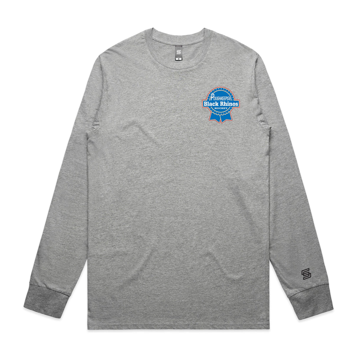 Poughkeepsie Black Rhinos  Gray Long Sleeve Tee