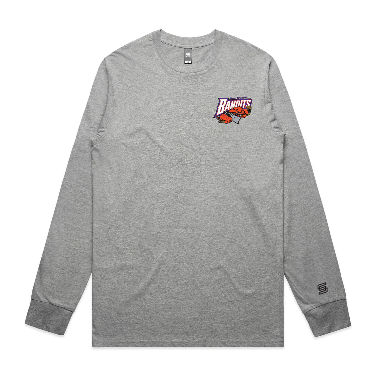 Bar Down Bandits  Gray Long Sleeve Tee