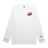 Bar Down Bandits  White Long Sleeve Tee