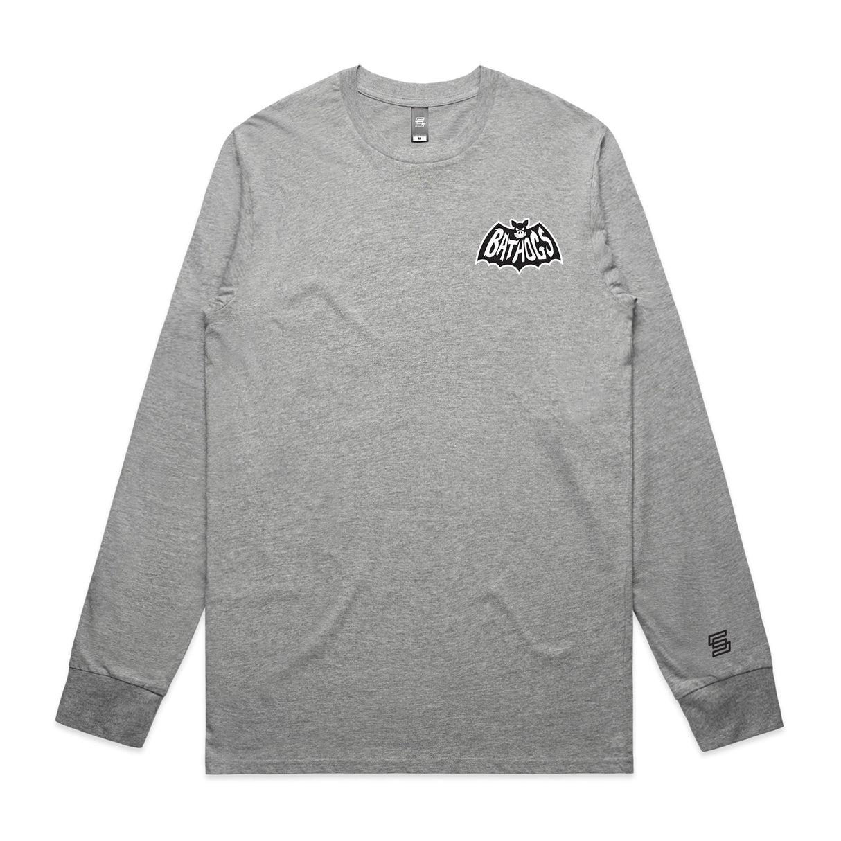 Bathogs  Gray Long Sleeve Tee