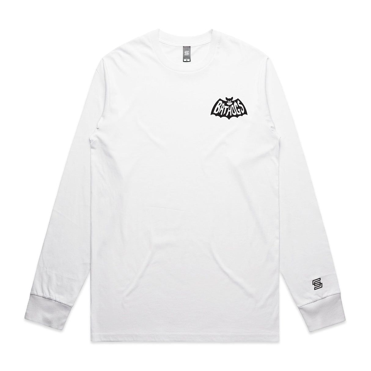 Bathogs  White Long Sleeve Tee