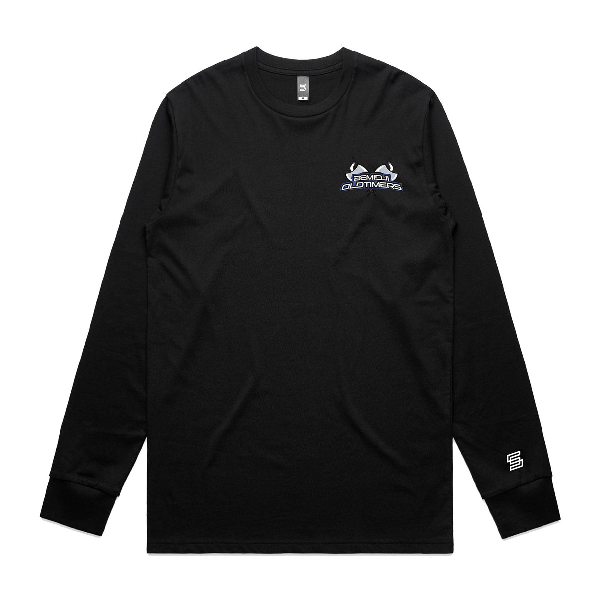 Bemidji Old Timers Blue  Black Long Sleeve Tee