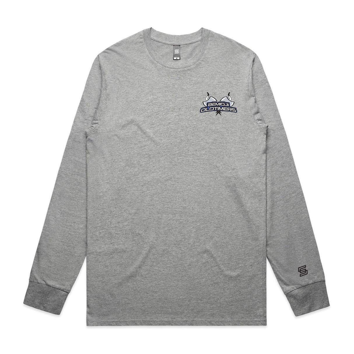 Bemidji Old Timers Blue  Gray Long Sleeve Tee