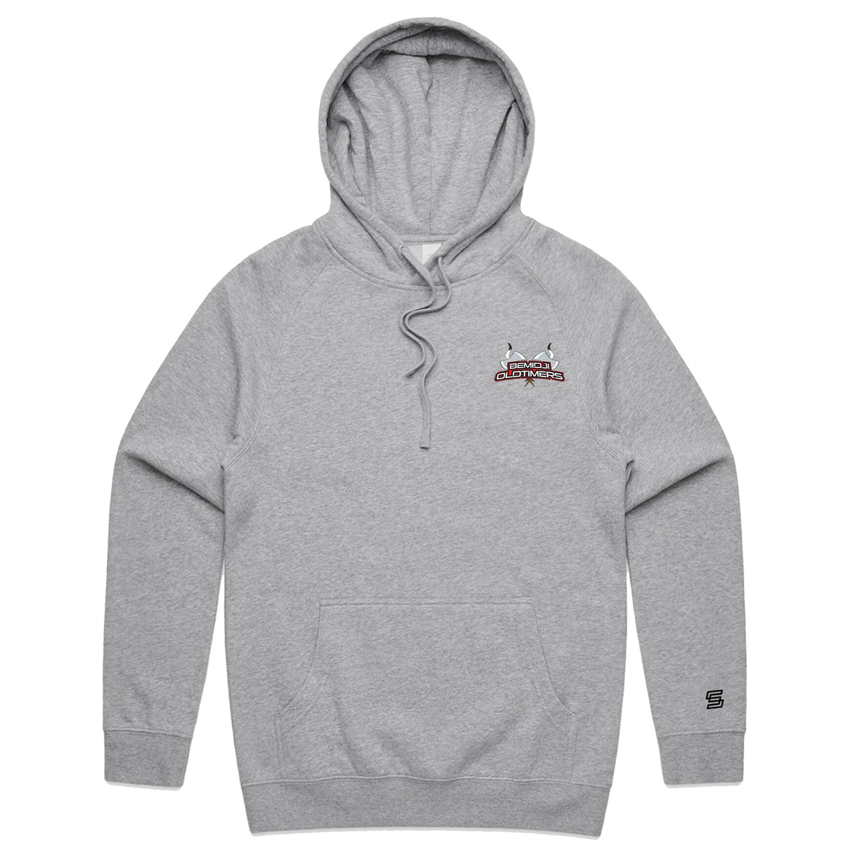 Bemidji Old Timers Red  Gray Hoodie