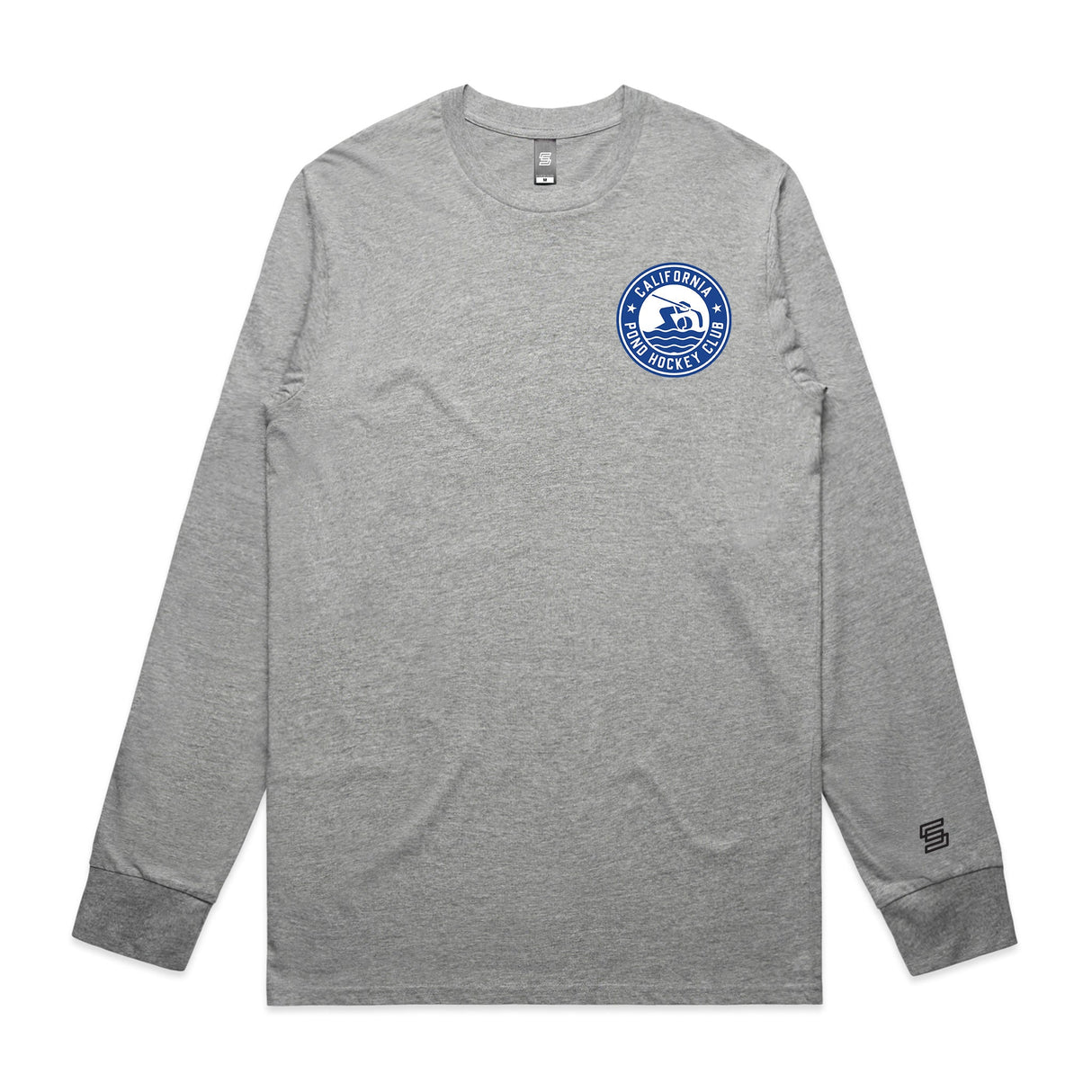 1-CA Pond Hockey Club  Gray Long Sleeve Tee