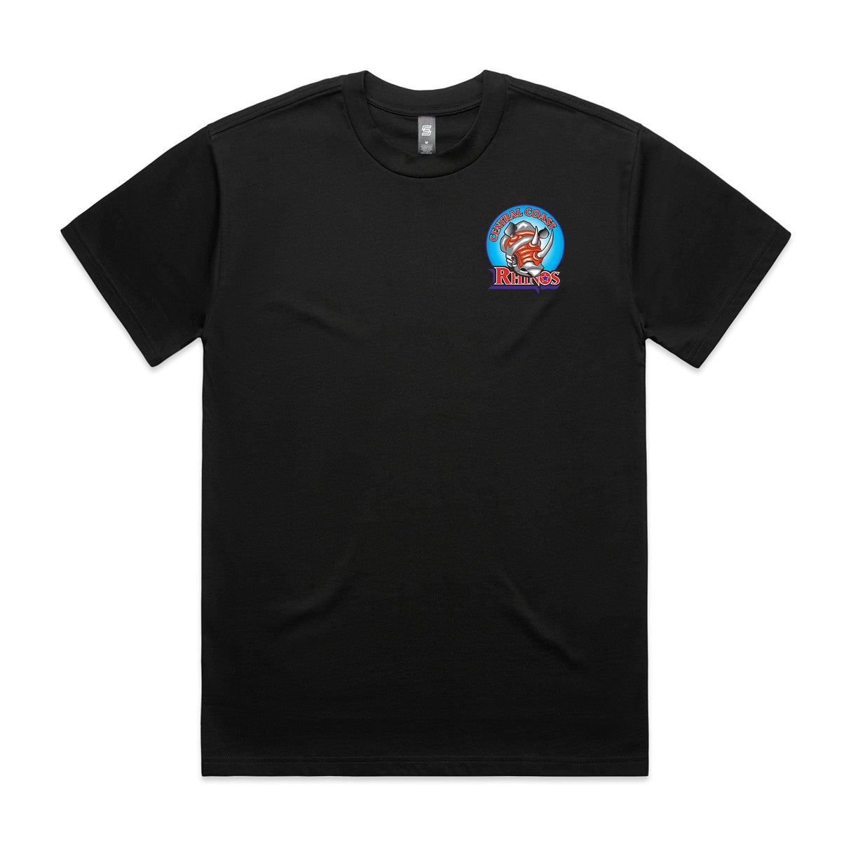 1-Central Coast Rhinos  Black Short Sleeve Tee