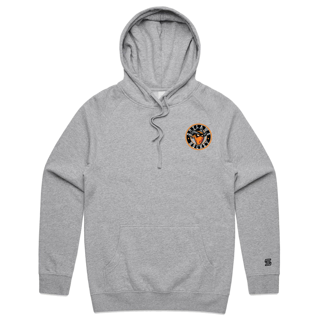 2-Central Mass Outlaws  Gray Hoodie