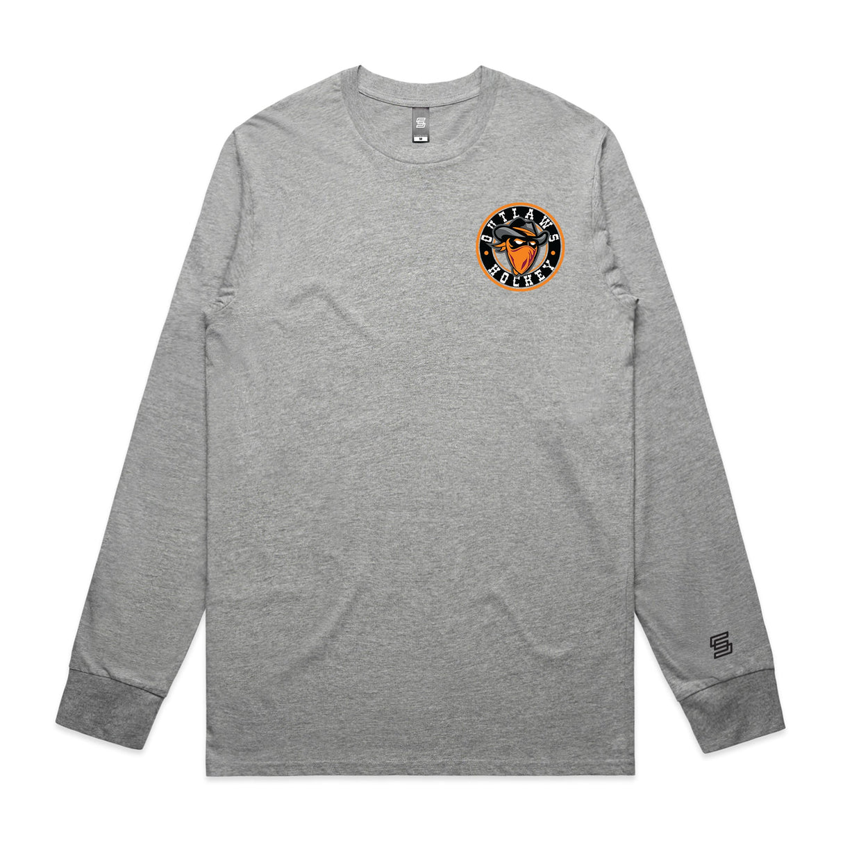 2-Central Mass Outlaws  Gray Long Sleeve Tee