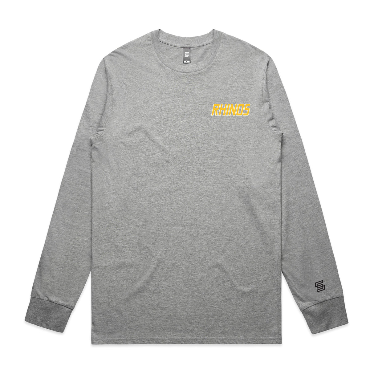 1-Chief Rhinos  Gray Long Sleeve Tee