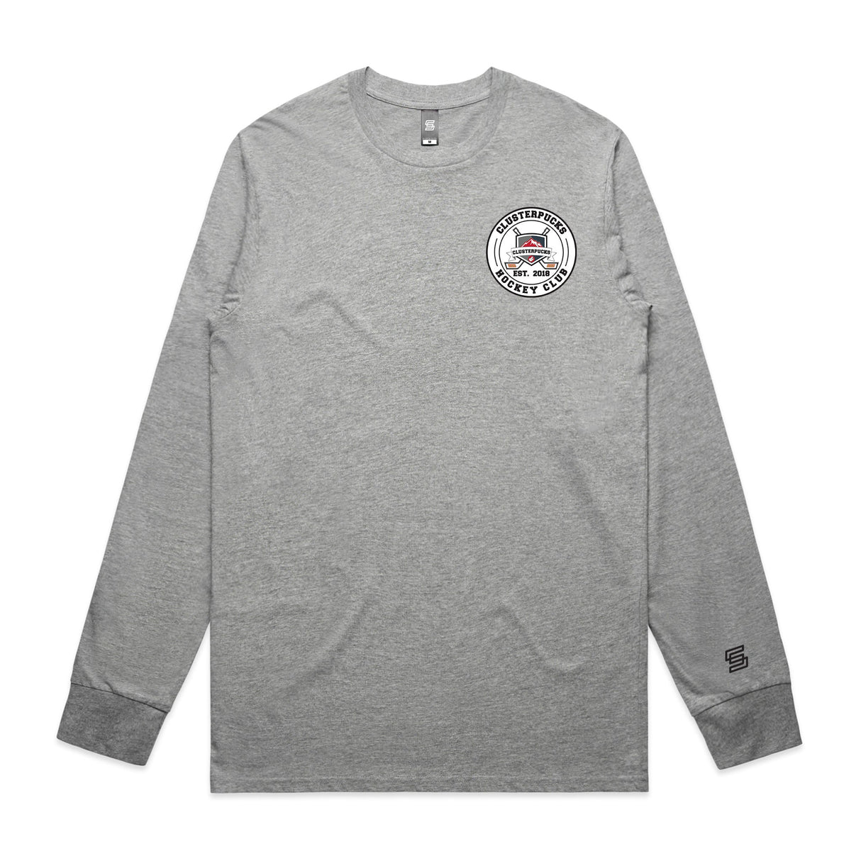 1-Clusterpucks Glenn Tendler  Gray Long Sleeve Tee