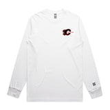 1-Crawford County Flames  White Long Sleeve Tee