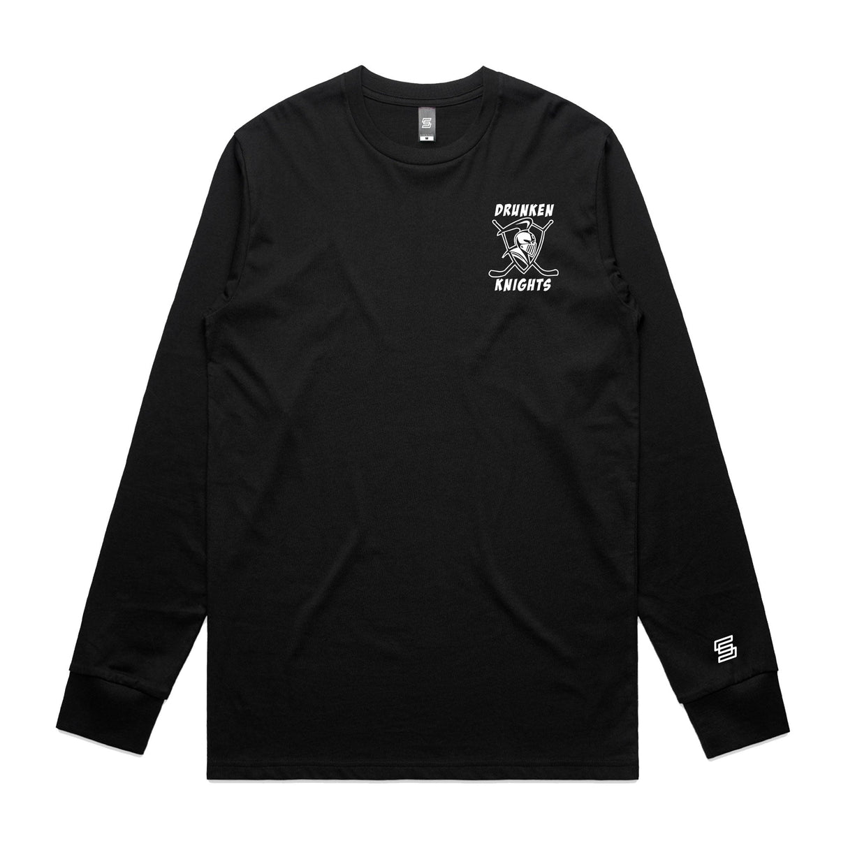 1-Drunken Knights  Black Long Sleeve Tee