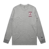 2-Drunken Knights  Gray Long Sleeve Tee