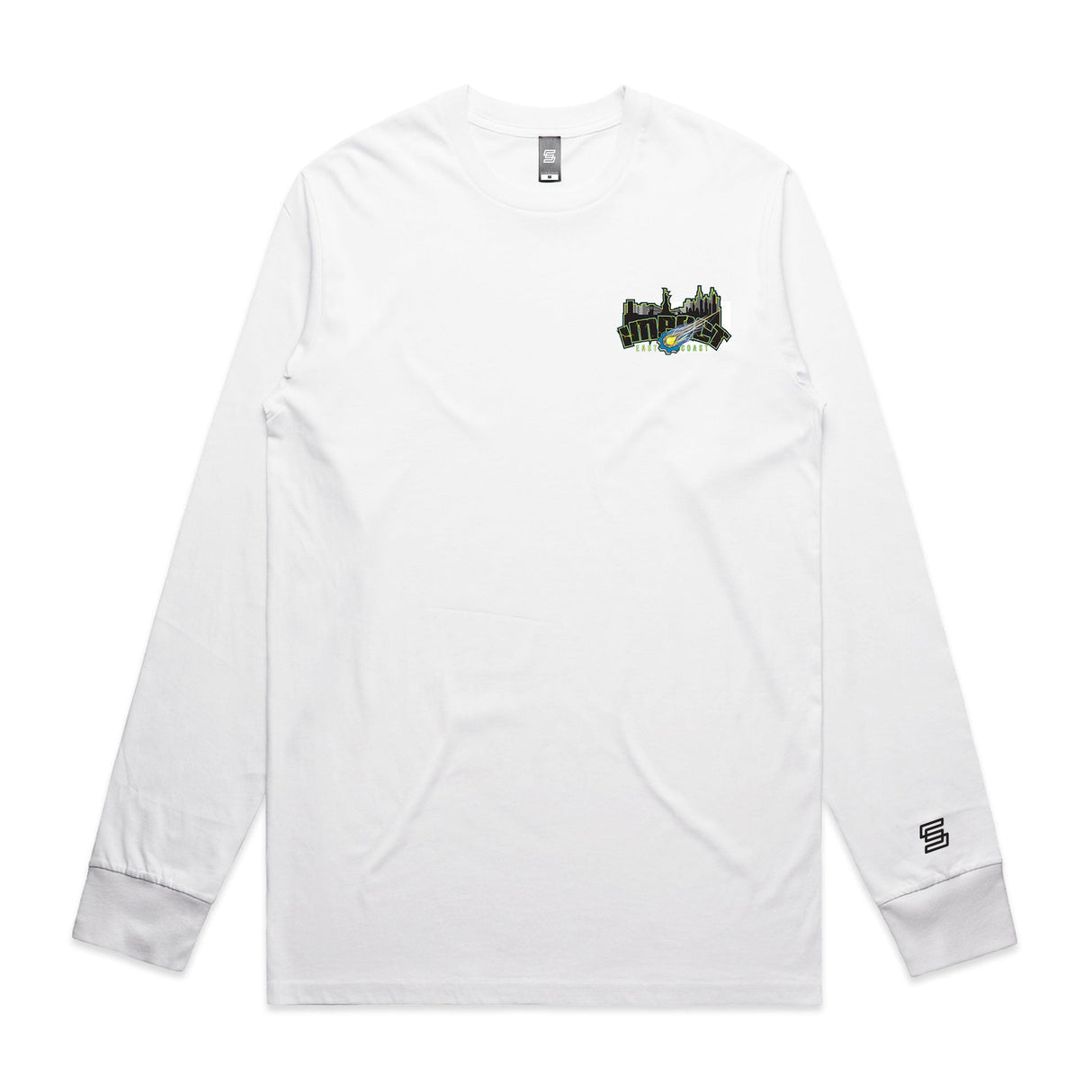 East Coast Impact  White Long Sleeve Tee