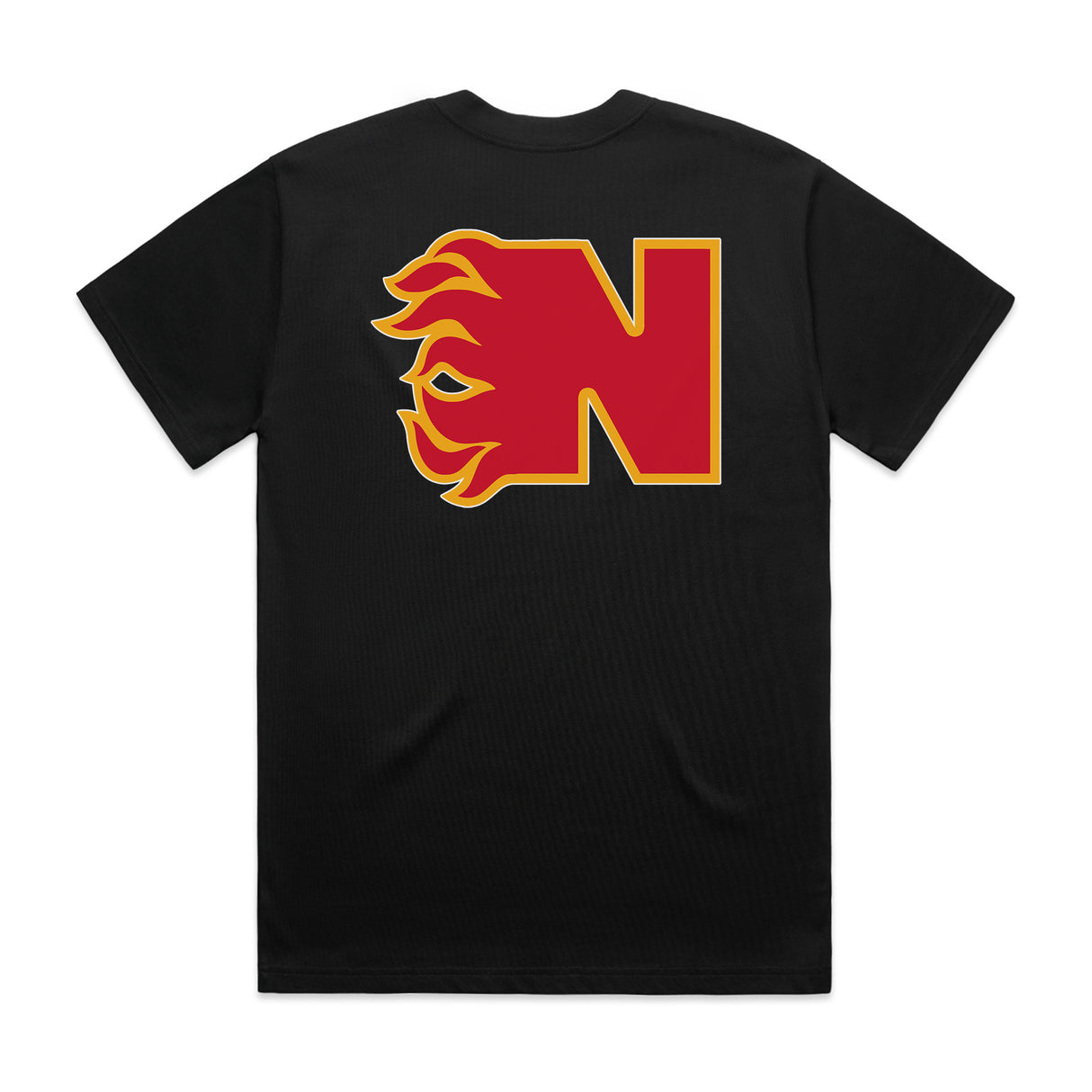 Short Sleeve Flames 3 Black