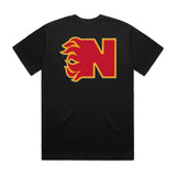 Short Sleeve Flames 3 Black