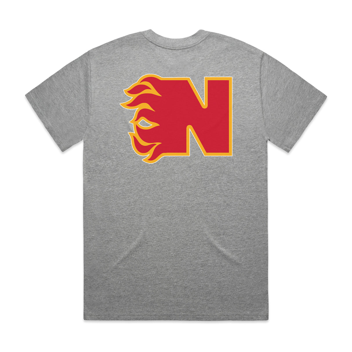 Short Sleeve Flames 3 Gray