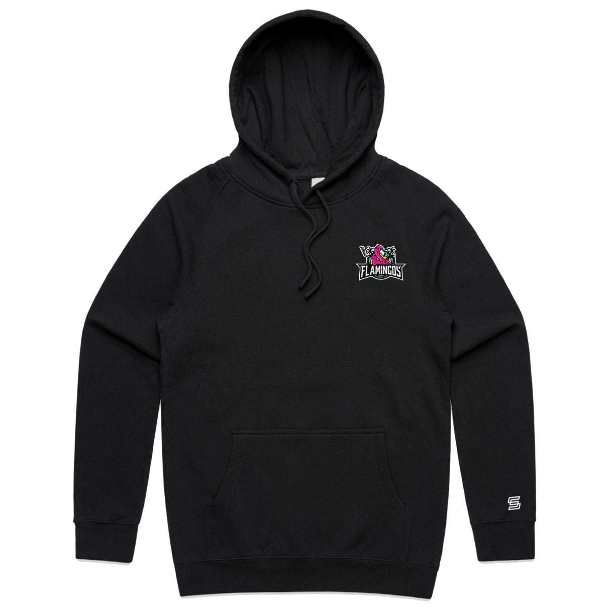 Flamingos  Black Hoodie