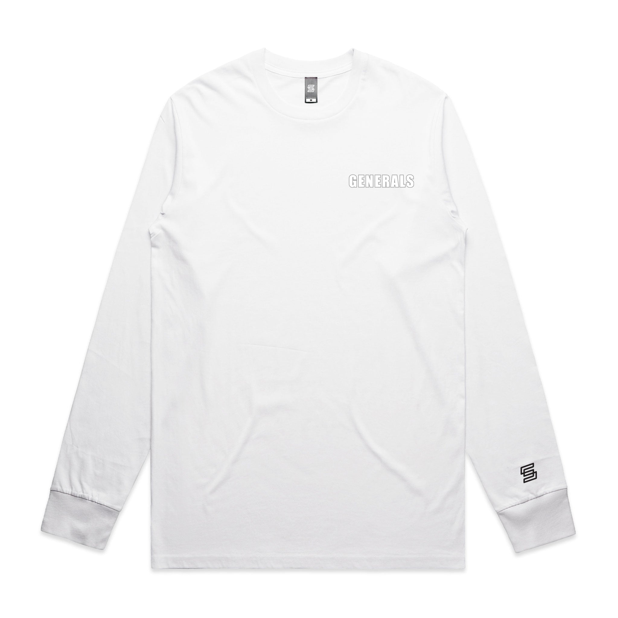 Generals White Long Sleeve Tee – All Team Store