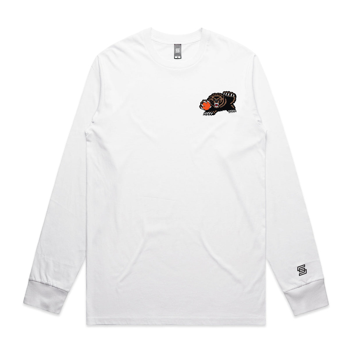 2-Grizzlies Meka Trepnair  White Long Sleeve Tee