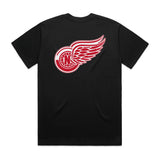 Short Sleeve Red Wings 2 Black