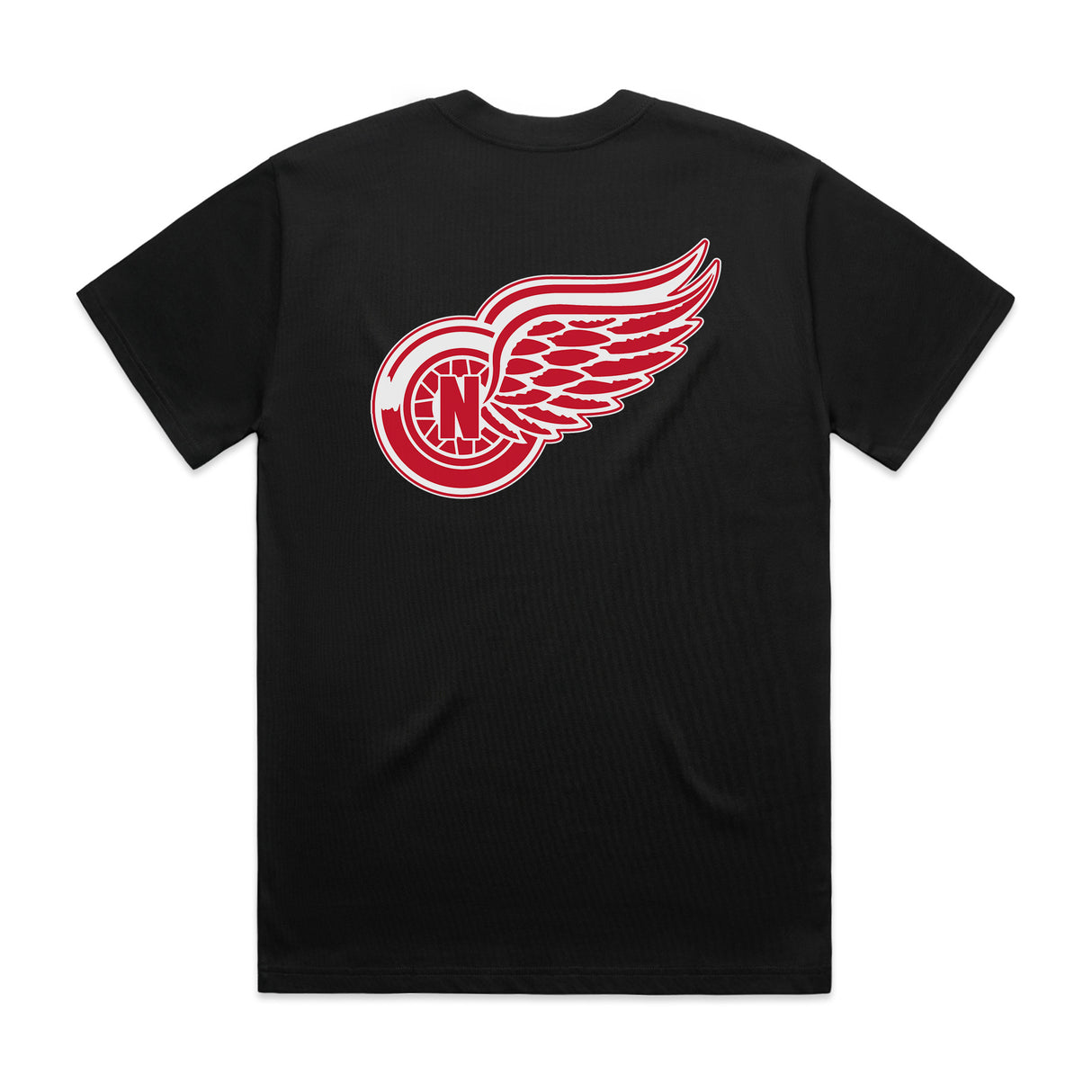 Short Sleeve Red Wings 3 Black