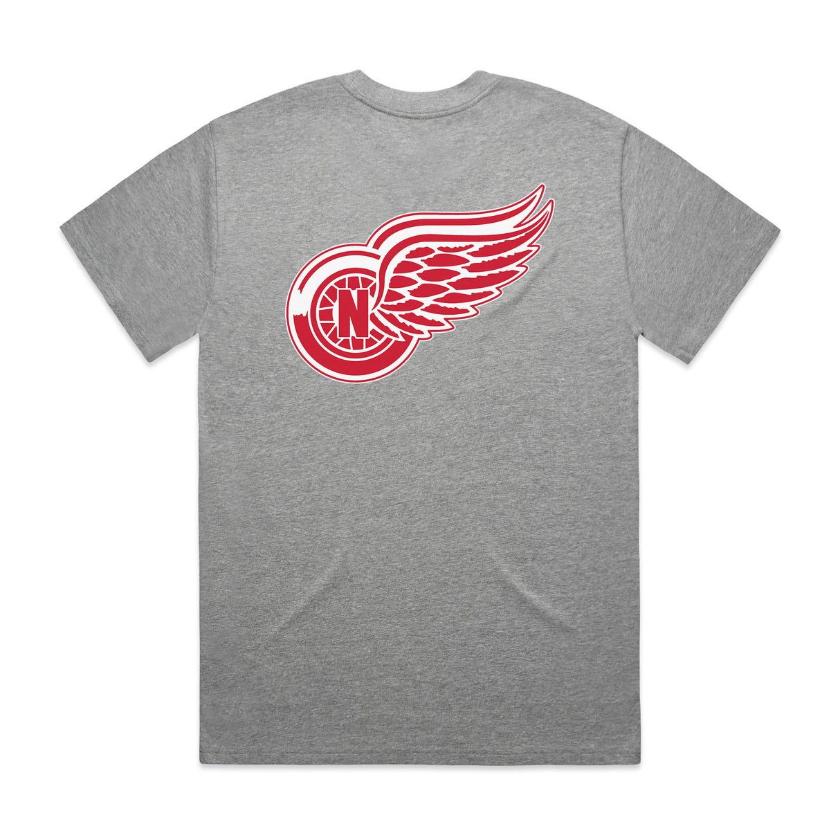 Short Sleeve Red Wings 4 Gray