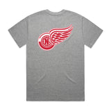 Short Sleeve Red Wings 4 Gray