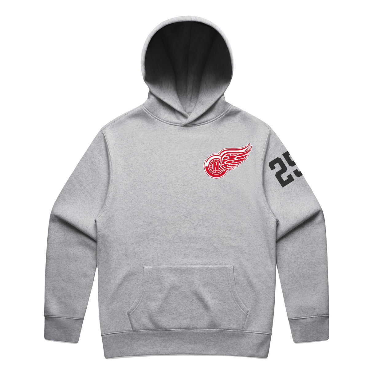 Hoodie Red Wings 25 Gray
